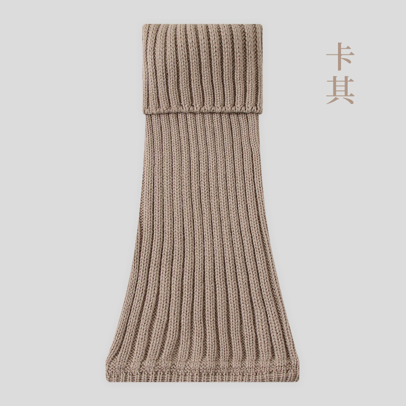 Calcetines de punto de lana de color puro, calcetines de pila, calcetines de pantorrilla japoneses, otoño e invierno, mangas de pierna jk, calcetines Haining simples y versátiles