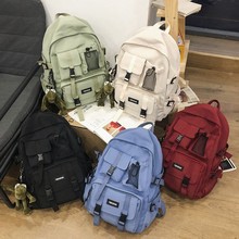 学生书包韩版多功能大容量背包日系休闲校园上课电脑双肩包批发