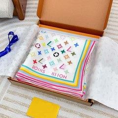 韓国風インスタ映えブランドプリント文字入り高級シルクレディース斜め織り装飾シルクスカーフ斜め織りシルク