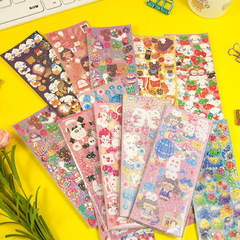 漫画のレーザーシール韓系手帳かわいい防水DIY素材ins100枚のカチカチ紙卸売り