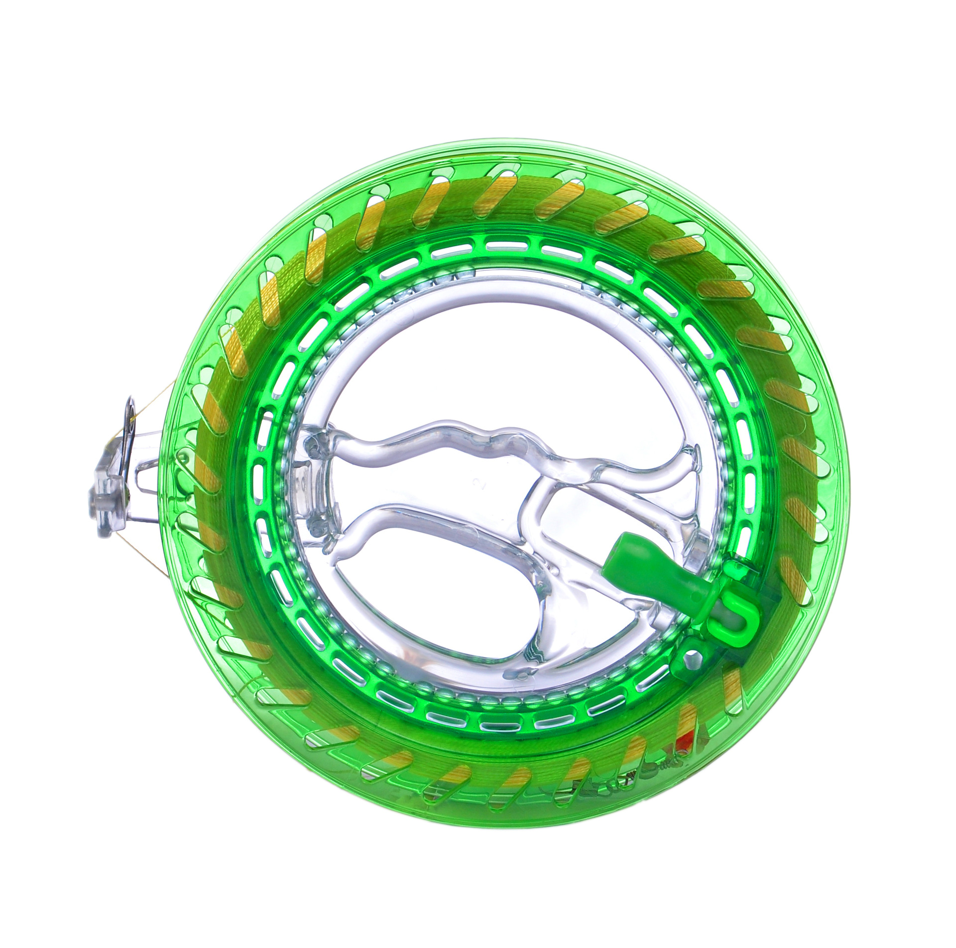 Carrete de cometa con línea al por mayor rueda azul de mano rodamiento de bolas de cristal rueda silenciosa fabricante de equipos de vuelo en stock