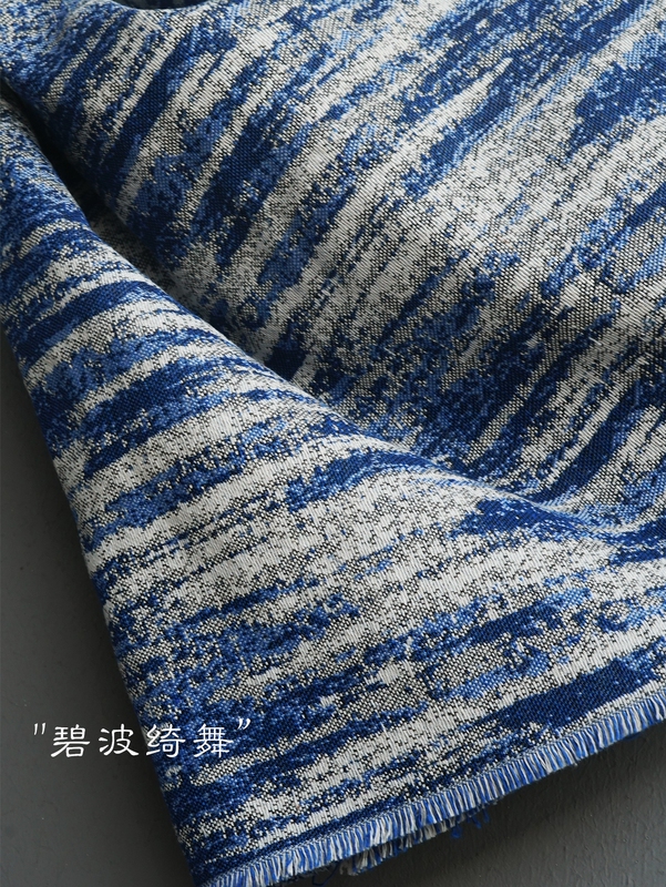 Designer Fabric, Oil Painting Style Yarn-Dyed Jacquard Denim Fabric, Tablecloth, Decorative Fabric, Clothing, Jacket, Doll Clothes, DIY
