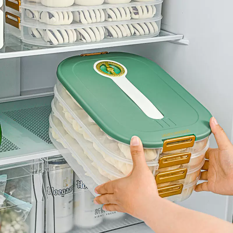 High -end portable dumpling box Kitchen Household Multi -layer Dumpling Box Frozen Stupid Egg Box Fresh Box