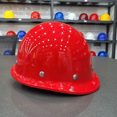 安全帽 国标玻璃钢ABS钢钉烤漆颜色建筑工地消防电力领导头盔玻A