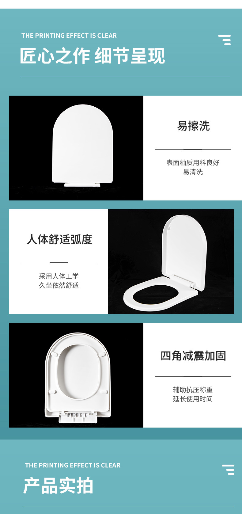 Manufacturer's in-stock bottom-mounted toilet seat covers, household slow-lowering silent anti-wear round head toilet seat covers, thickened bottom-mounted toilet seat covers undefined