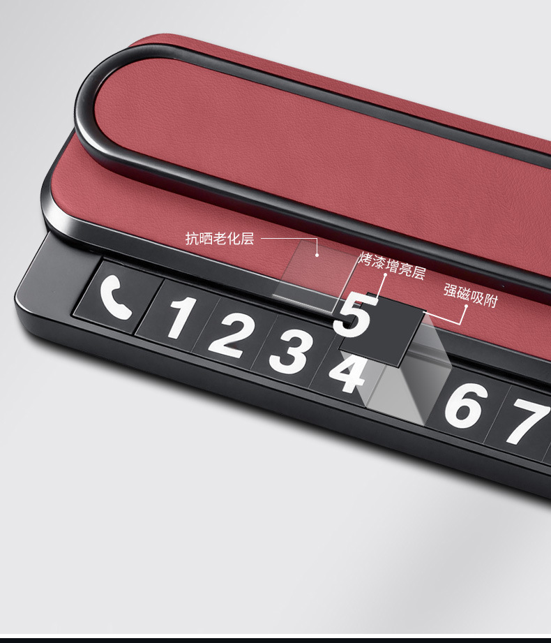 Suitable for Ideal Temporary Parking Number Plates for Ideal One/L6/L7/L8/L9, Practical Interior Moving Car Phone Number Plate