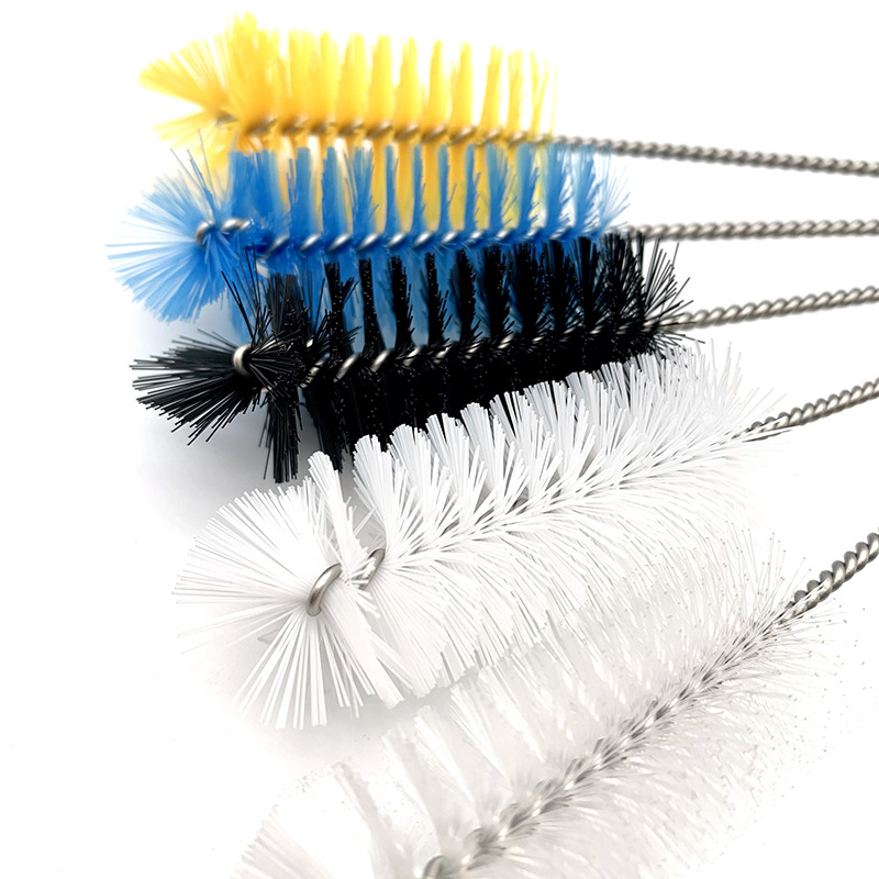 Cepillo de limpieza cepillo de acero inoxidable tetera boquilla cepillo de tubo de ensayo cepillo de limpieza multifuncional nylon molinillo de pimienta cepillo fabricante