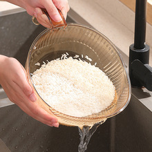 廚房多功能晶鑽淘米勺塑料洗米篩淘米盆瀝水籃水果盆洗菜籃淘米籮