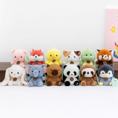 Pet-themed Animal Scented Desk Companion Aromatherapy Park with Elephants, Foxes, Capybaras, Penguins - Plush Small Toy Wholesale