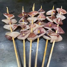 魷魚耳串30.35.40克商用半成品燒烤油炸魷魚串魷魚須 300串魷魚耳