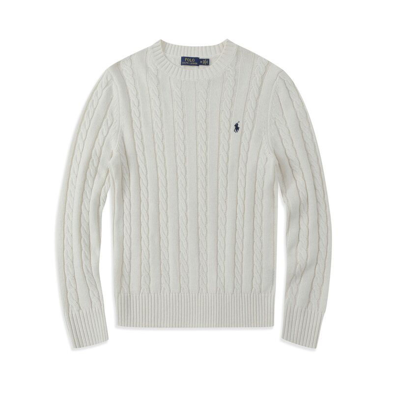 Autumn and winter men's round neck sweater, cable knit wool sweater, casual couple's sweater, thickened and warm RL wool sweater for men Autumn and winter men's round neck sweater, cable knit wool sweater, casual couple's sweater, thickened and warm RL wool sweater for men