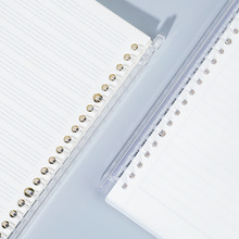 多色边开式塑料活页装定夹透明26孔活页夹文件资料重复开合装订夹