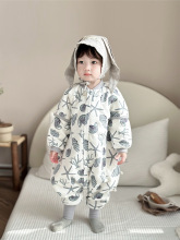 冬季儿童分腿睡袋恒温宝宝防踢被婴儿睡衣宽松调节长度护肚子加厚