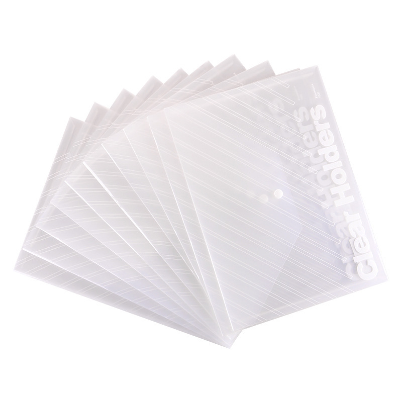 Miki P330 Snap Transparent Document Bag a4 Waterproof PP Information Bag PVC File Plastic Storage Snap Bag
