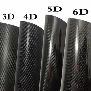 PVC Karbon Fiber Avtomobil Stikerləri, Cızıqları Örtən 3D Stikerlər, PET Rəng Dəyişən Film