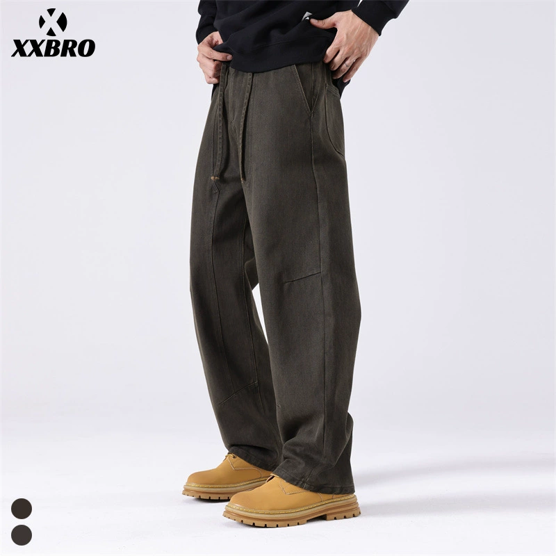 xxbro мужская одежда # Весенние японские спортивные повседневные брюки прямого кроя в стиле ретро для мужчин, универсальные модные брендовые широкие брюки