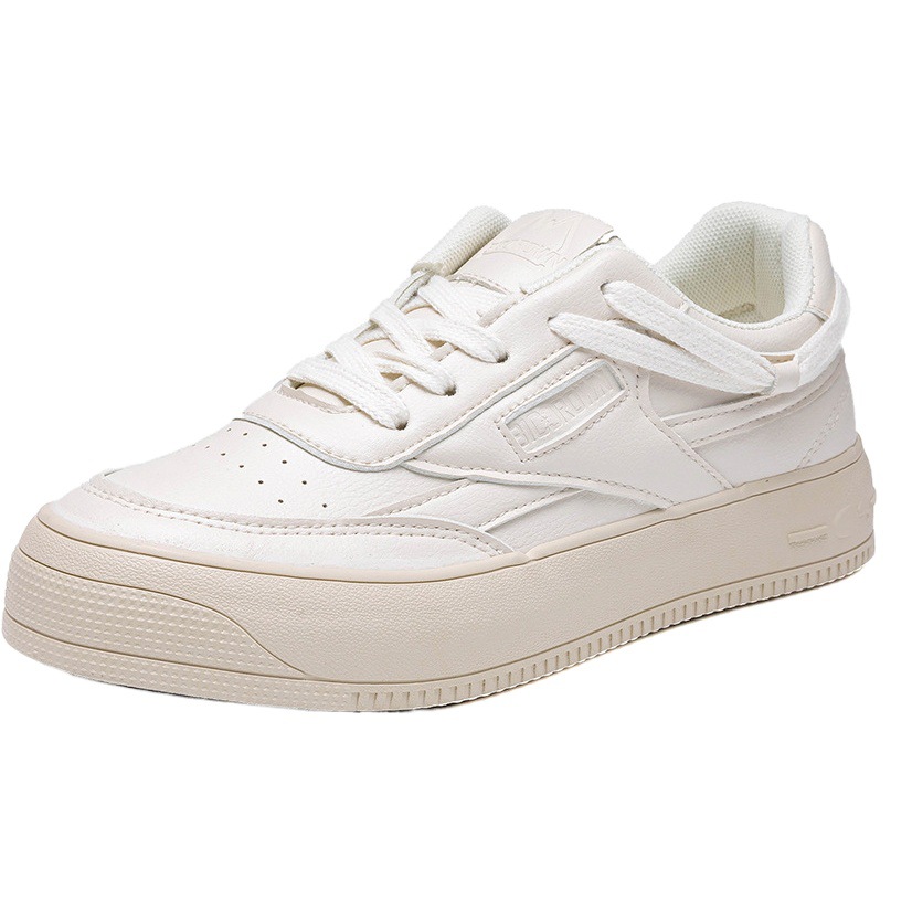 Baikuang 2022 nuevos zapatos blancos de cuero fondo grueso zapatos originales de mujer de moda ins deportes zapatos casuales cómodos zapatos Casuales