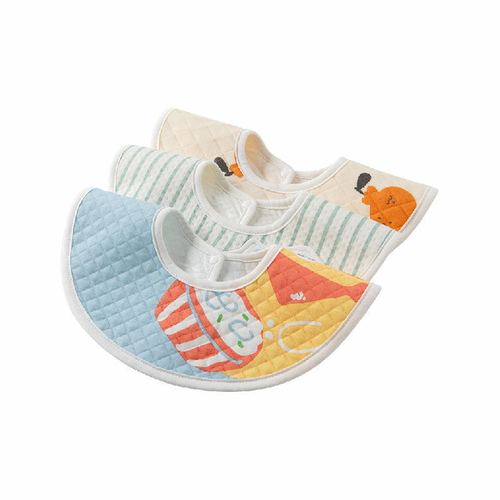Wellberu Baby Rotatable Slobber Baby Bib Combination Set Newborn Baby Bib