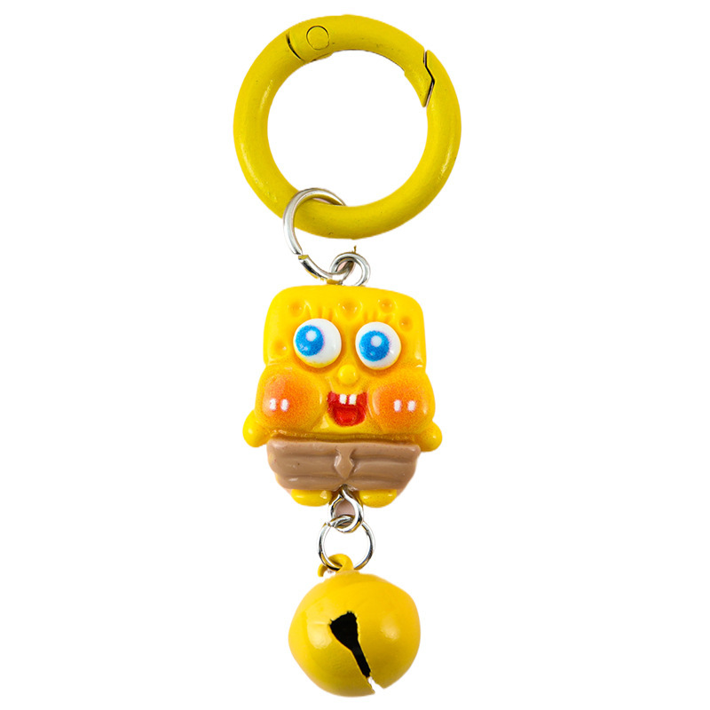 Personalizado de fábrica nuevo pequeño libro rojo con el mismo párrafo Bob Esponja Pai Daxing llavero colgante de resina de dibujos animados al por mayor