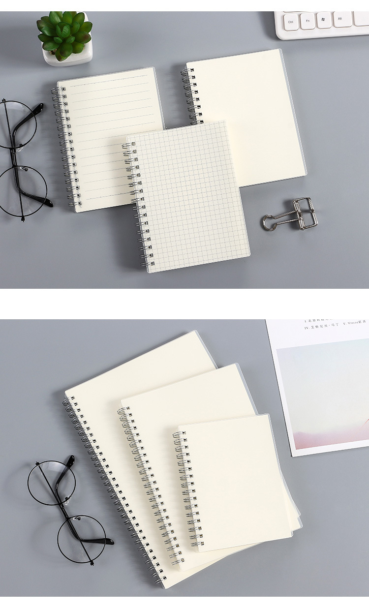 Wholesalecreative A5/b5/a6 Coil Frosted Simple Horizontal Line Notebook Nihaojewelry display picture 7