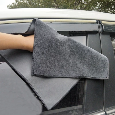 Avtomobil yuma dəsmalı, qalınlaşdırılmış mərcan yunlu, ikiqat tərəfli mikrofiber təmizləyici alət.
