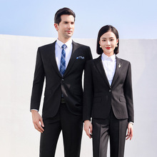经典西装套装男女同款教师职业装公务员面试正装工作服高档西服