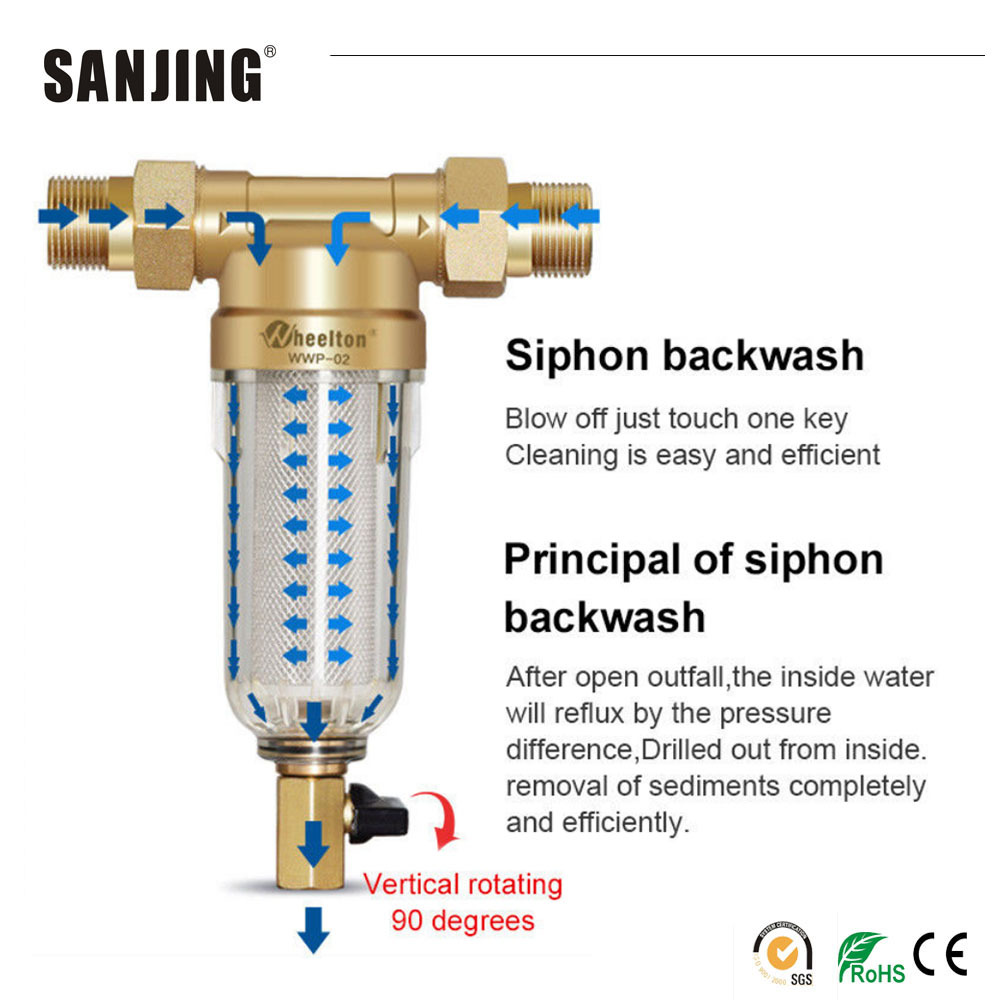 Filtro frontal de cobre puro transfronterizo hogar toda la Casa Hogar Central gran flujo no potable directa purificador de agua del grifo