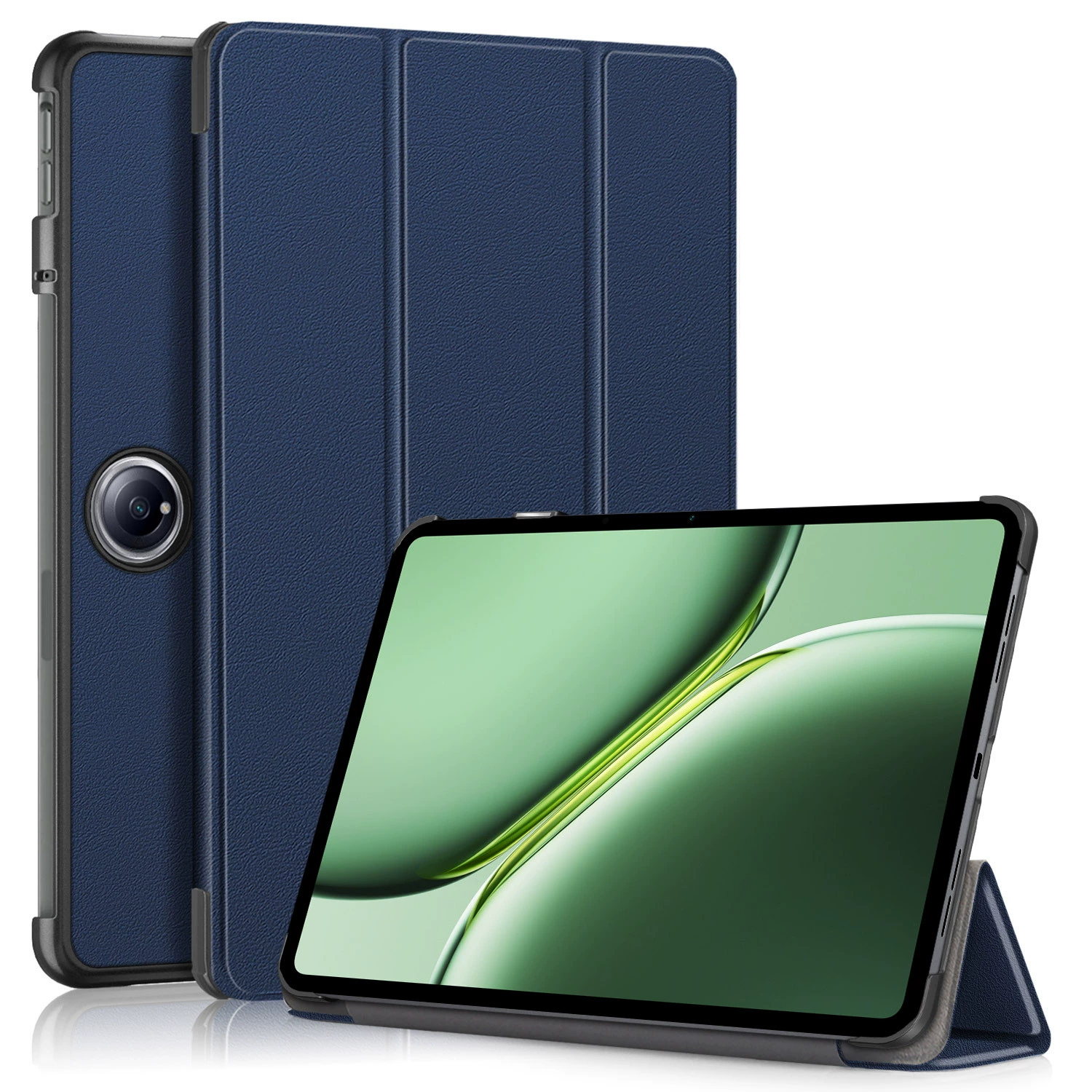 Защитный чехол для планшета OnePlus Pad Pro и трёхсекционный складной держатель кожаный для OnePlus Pad 2