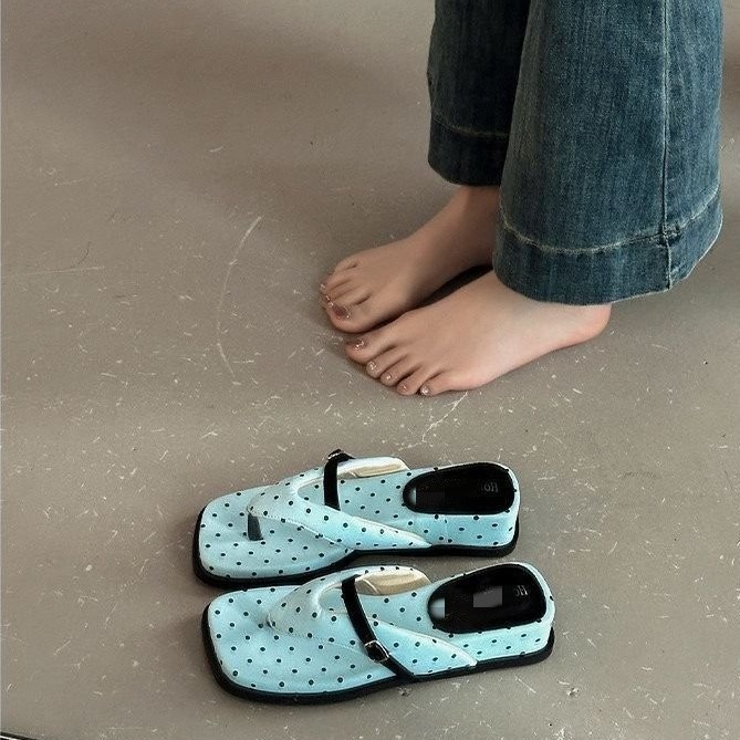 Versátil moda casual ondulado flip flops para mujeres 06 verano muffins zapatillas de zapato de playa image 7
