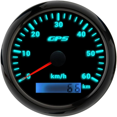 Yat Elektrik Motosiklet GPS Spidometri 7 Rəng İşıqlı 85mm 0-60km/saat