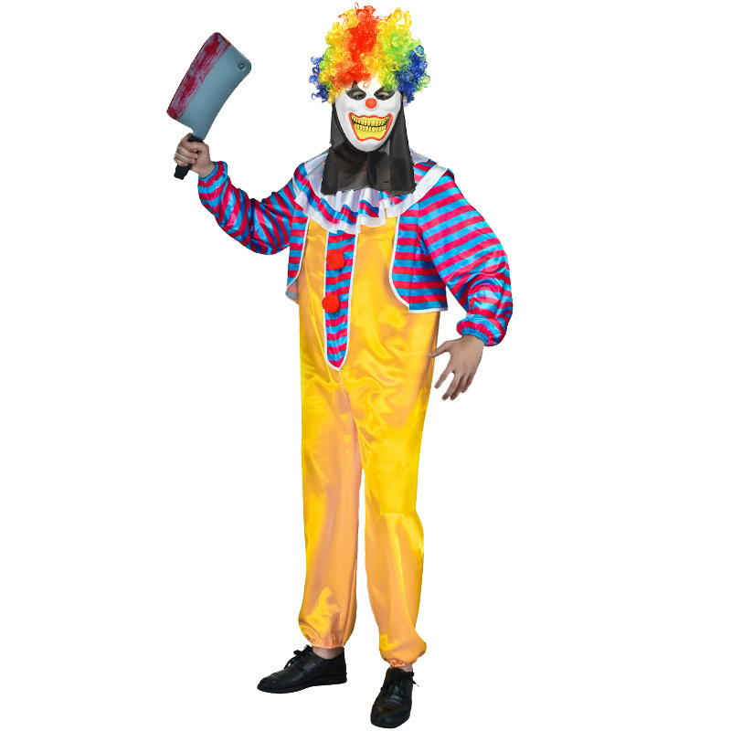 Halloween adulto macho grande horror evil matando payaso etapa rendimiento traje Cosplay del partido