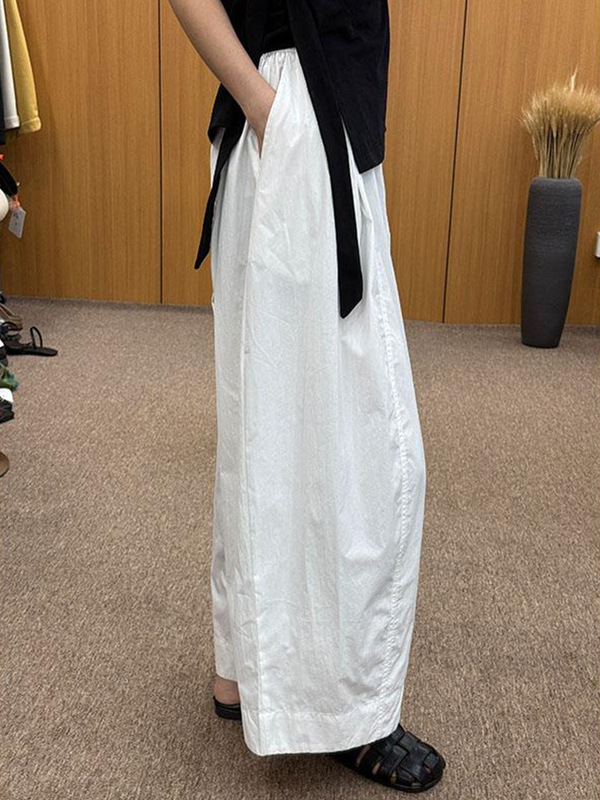速干裤女夏季薄款微胖妹妹mm休闲防蚊灯笼山本裤直筒冰丝阔腿裤女|undefined