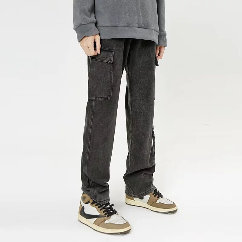 (Cross-border trading), jeans, trousers, loose straight fit