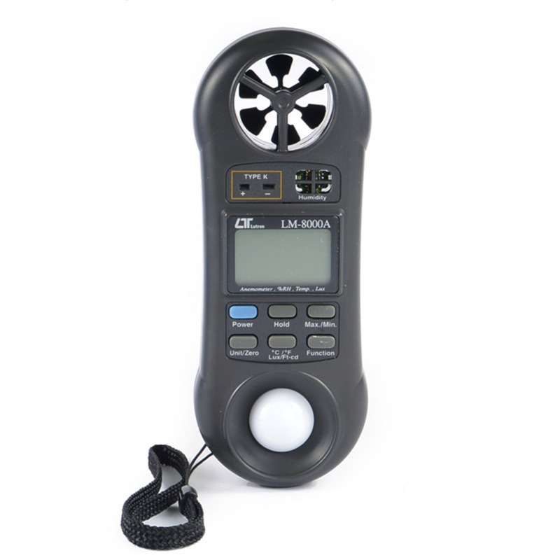 路昌LM8000A高精度风速计风速仪数显便携照度温湿度计进口