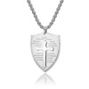 Triangle, fashionable pendant stainless steel engraved, retro necklace, European style