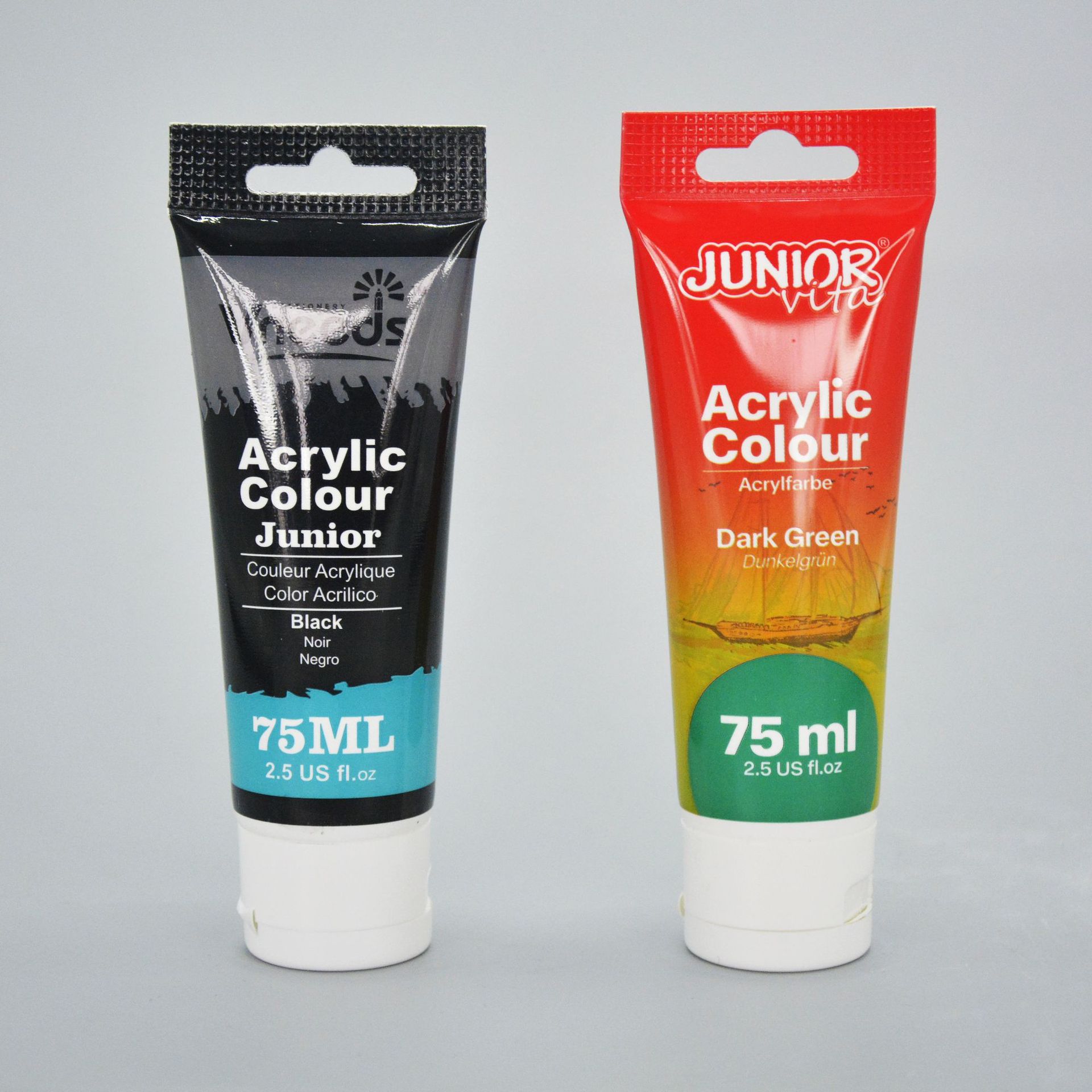 75毫升绘画颜料管水彩画油画国画水粉画颜料管环保材质可定可印