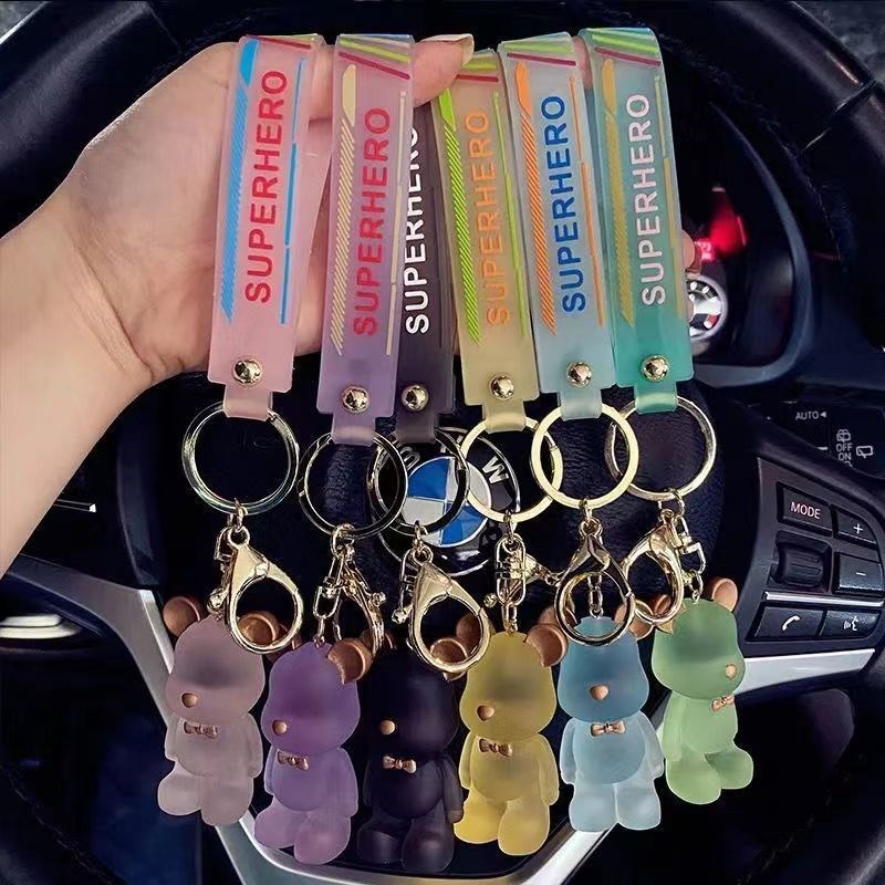 1 Piece Fashion Bear Soft Rubber Patchwork Women's Keychain display picture 1