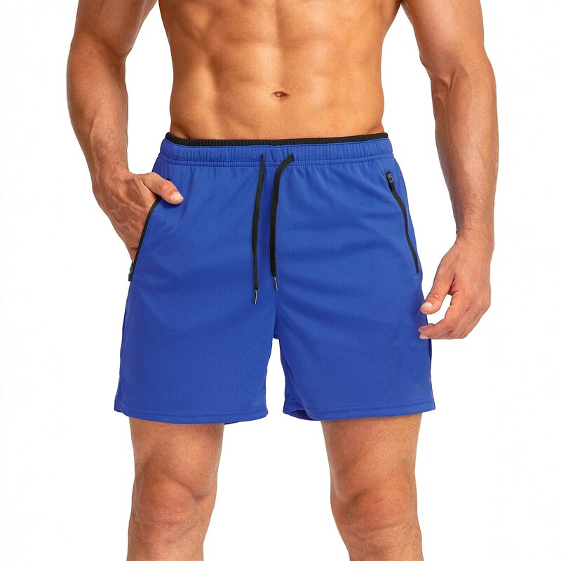 2026 Men's Quick-Dry Sports Shorts Summer Breathable Fitness Running Beach Shorts with Zipper Pockets Trendy Casual 2026 Men's Quick-Dry Sports Shorts Summer Breathable Fitness Running Beach Shorts with Zipper Pockets Trendy Casual