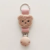 Pink (with hole wooden cap) flat khaki bears