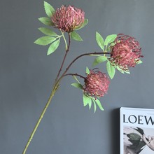 塑胶仿真茴香针垫花洋菊烟花菊 家居样板间酒店婚庆花束假花批发