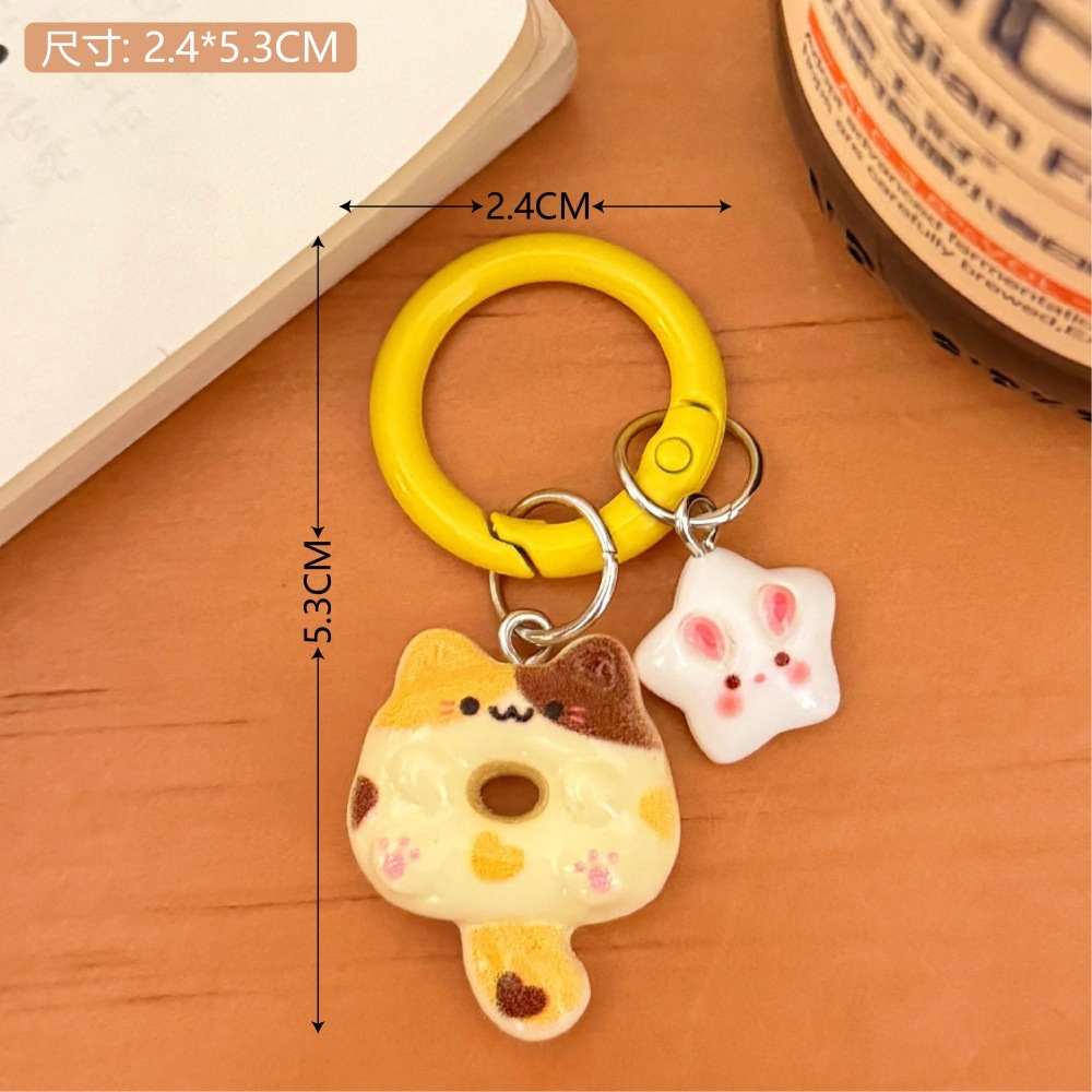 Nueva tienda de café creativa estrella colgante de llaver, corazón de niña colgante, bolsos colgantes, accesorios de miel