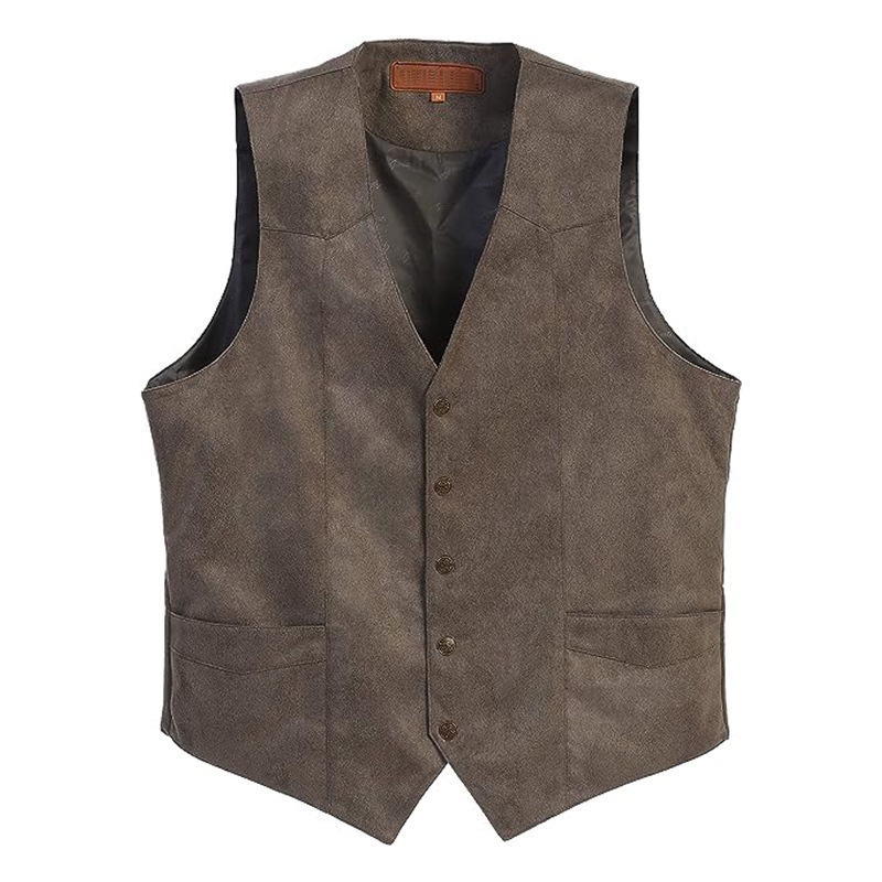 2024 Cross-border Men's Suit Vest V-neck Vest Slim-fit Casual Formal Business Dress New Style
