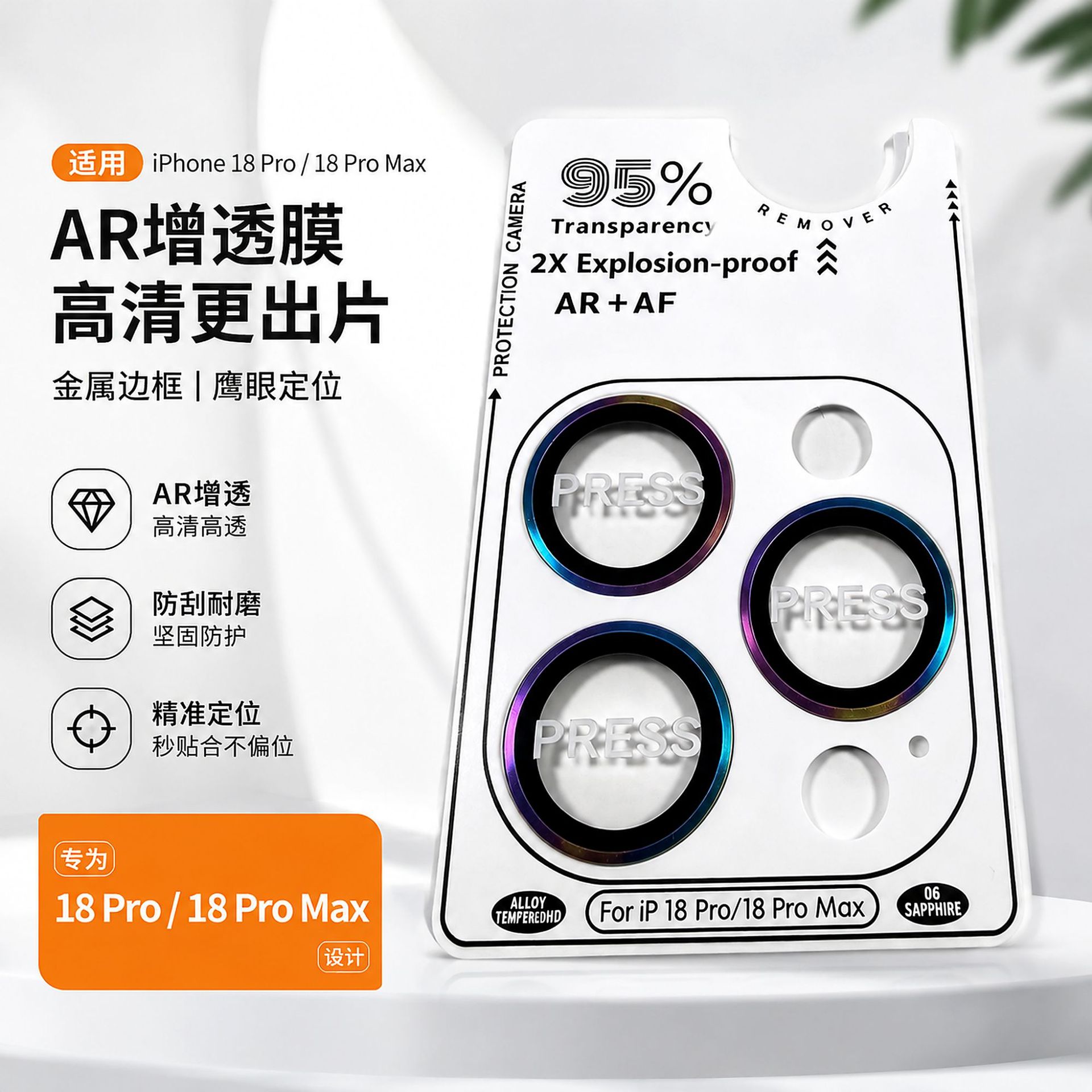 Lens Film Suitable for Apple 18Promax Eagle Eye Positioning Ar18Pro Mobile Phone Protective Film Wholesale in Stock