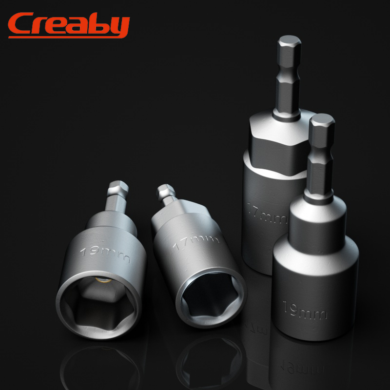 外六角套筒电钻批头电动扳手强磁6mm螺丝刀内六角气动套筒风批