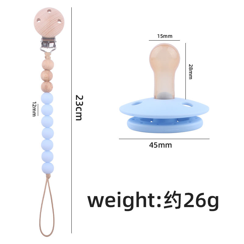 Nuevo bebé Haya clip anti-gota cadena calmante bebé silicona pezón mordedura pegamento molar pezón cadena traje