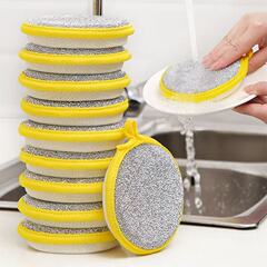両面のスポンジは台所を拭いて食器を洗うスポンジは鍋の神器の家庭の清潔な雑巾をこすります。