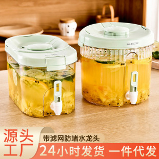 Refrigerator Cold Water Kettle with Faucet Household Large Capacity Japanese-style High Temperature Resistant Plastic Cold Water Cup Picnic Drink Bucket