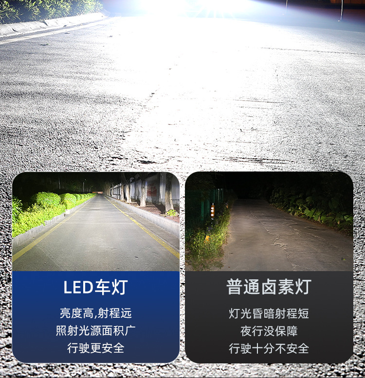 New Chenglong M3 H7 H5 T5 L3 L2 M5 modified LED headlights, super bright high beam and low beam bulbs, 24V for trucks