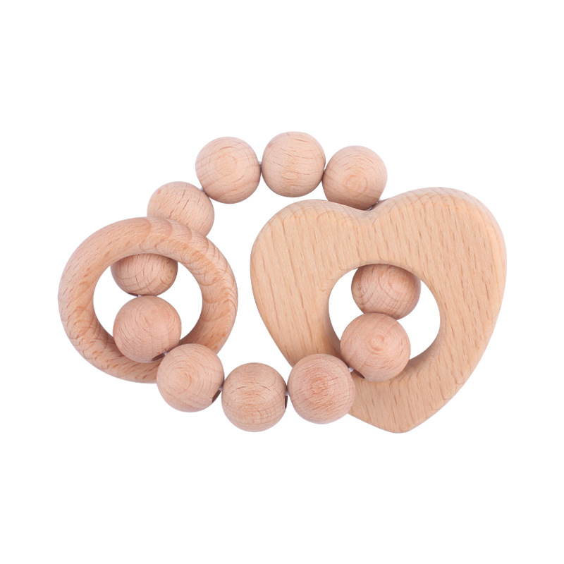 Nuevo bebé suministros de dibujos animados animal pájaro elefante teether juguete calmante bebé haya pulsera molar