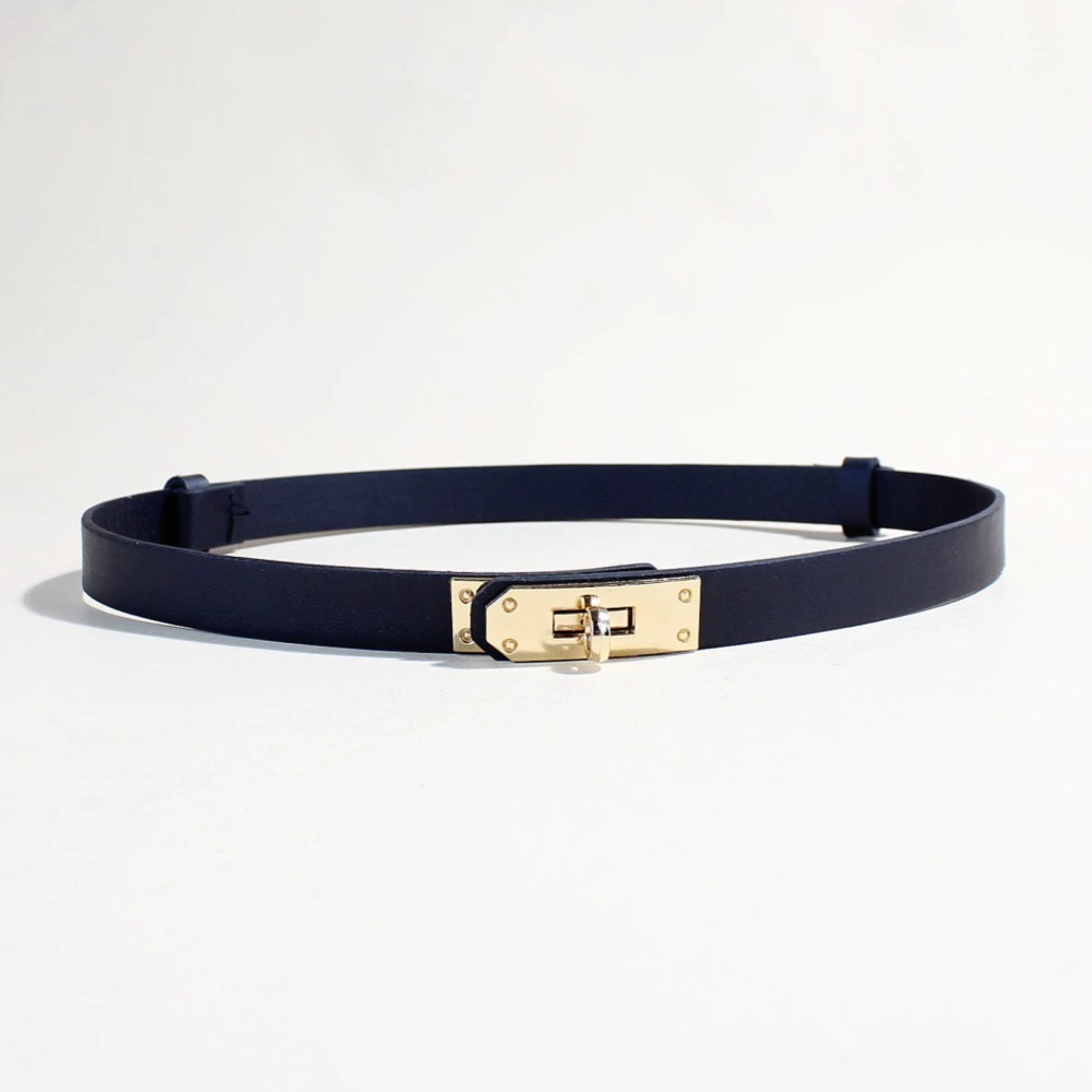 Adjustable PU Belt with Twist Lock Buckle, 1.8 cm Width, Max Stretch 92 cm